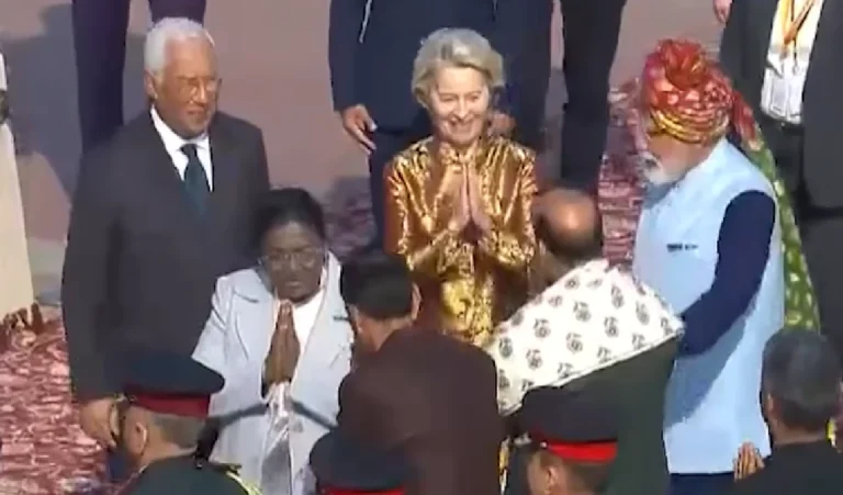 गणतंत्र दिवस पर यूरोपीय मेहमानों का ‘नमस्ते’ अंदाज़: भारतीय संस्कृति से हुए सराब… Eu Leaders Republic Day India